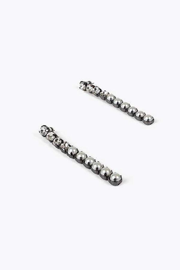 Lola Casademunt Pendientes joya Gris oscuro