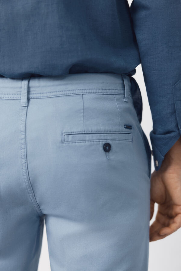 Cortefiel Regular fit chinos Blue