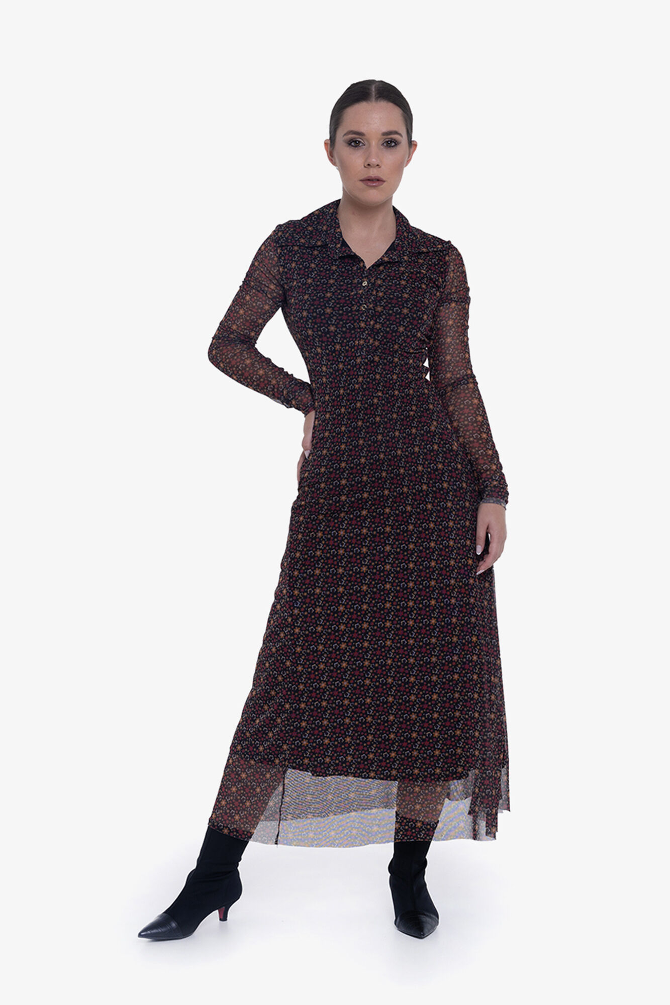 Cortefiel Vestido con estampado de flores