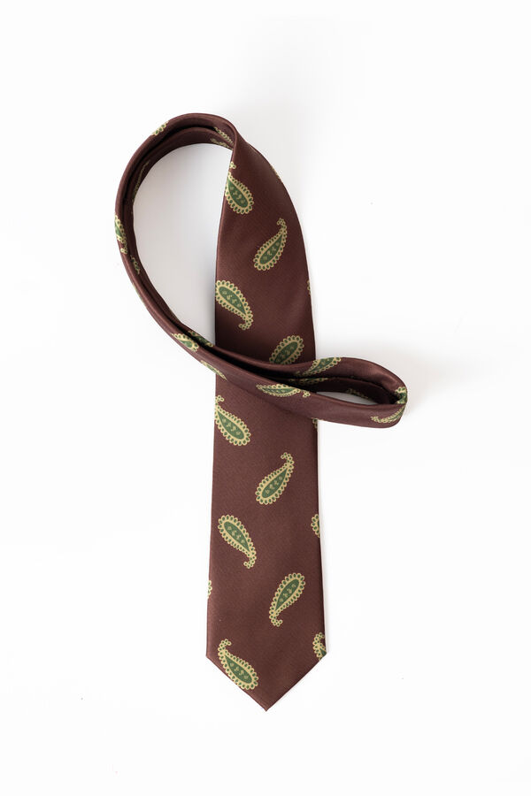 PuroEGO Gravata paisley Castanho