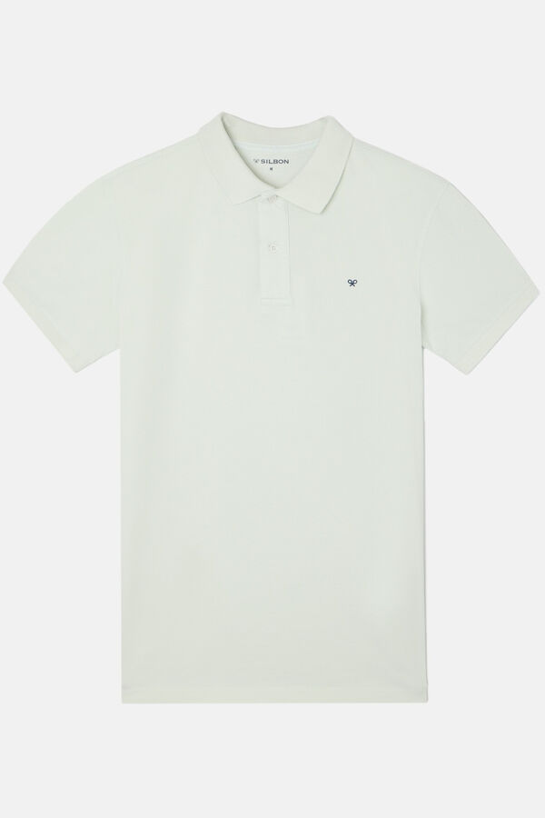 Silbon Polo clássico liso Verde