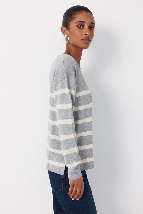 Cortefiel V-neck jumper Grey