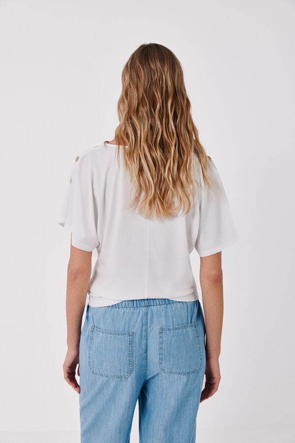 Cortefiel Fluid basic top White