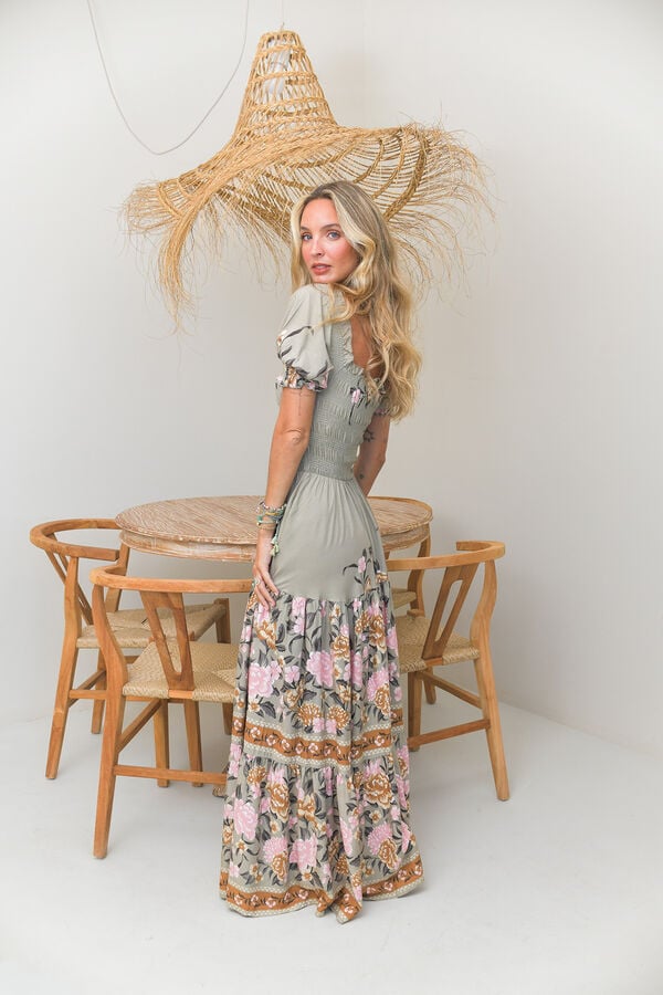 Jaase Vestido comprido Claudette Verde