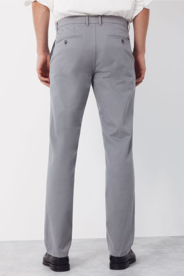 Cortefiel Slim fit chinos Grey