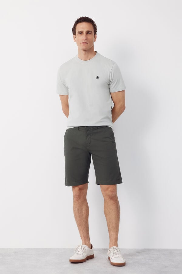 Cortefiel Plain T-shirt Blue