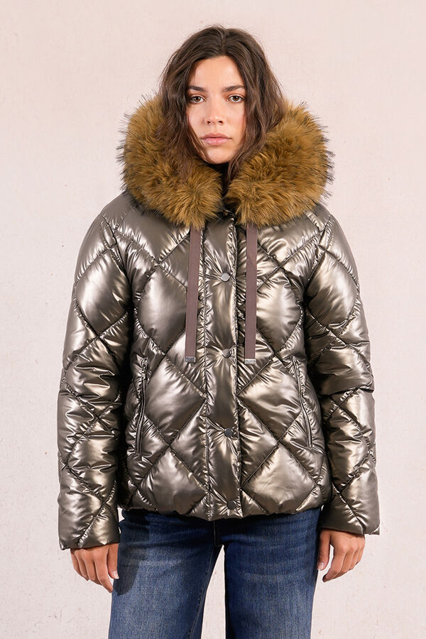 Molly Bracken Casaco acolchoada com capuz Verde