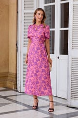 Pol&iacute;n Et Moi Vestido estampado rosa Vermelho