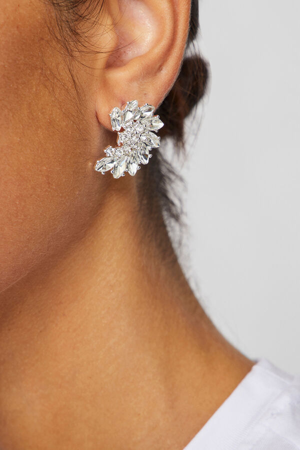 Cortefiel Crystal earrings Grey