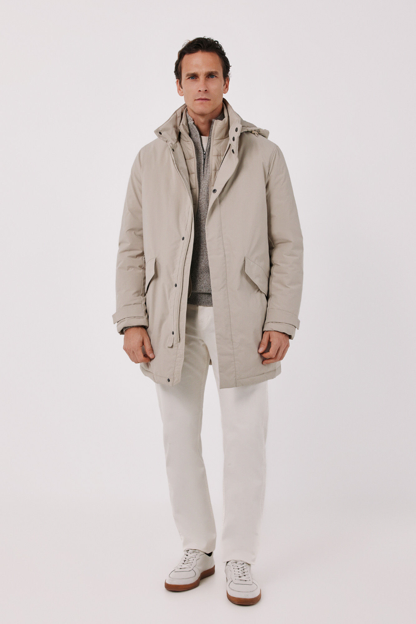Cortefiel Waterproof trench with removable lining