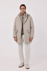 Cortefiel Waterproof trench with removable lining Beige