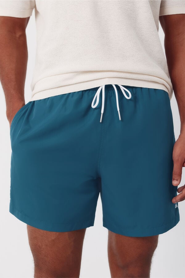 Cortefiel Plain basic swimwear Turquoise