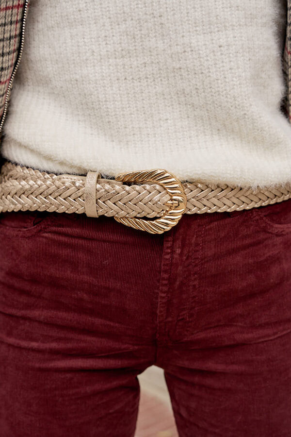 Pol&iacute;n Et Moi Cintur&oacute;n trenzado paz dorado Dourado