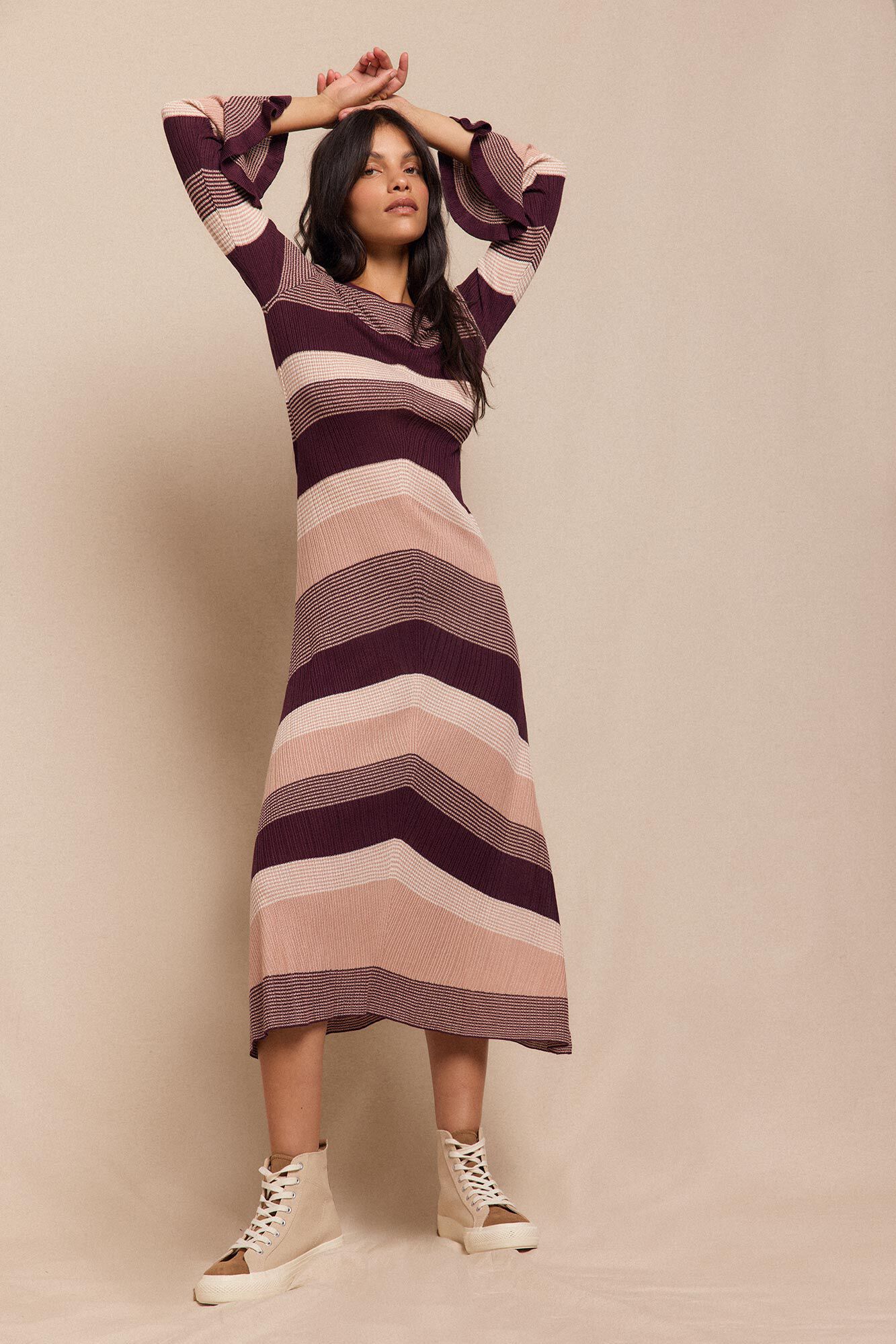 Slowlove Vestido de malha ziguezague