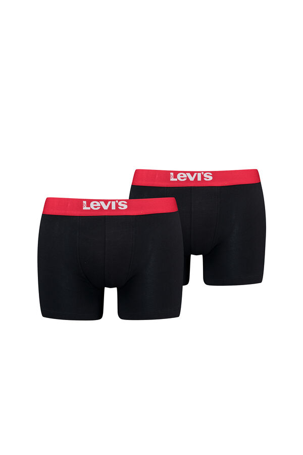 Levi's Cuecas boxers masculinas Levi's®, pacote com 2 Vermelho