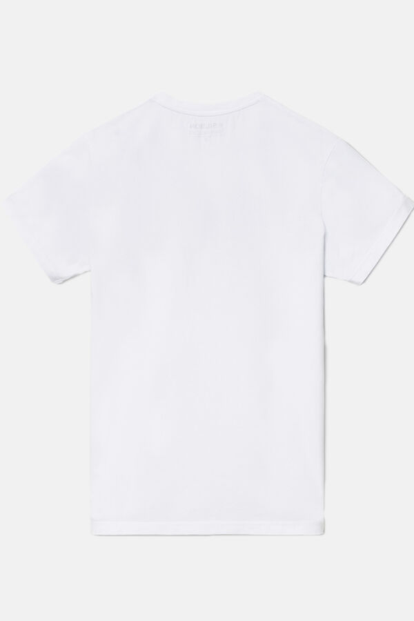 Cortefiel Camiseta silbon raqueta Blanco