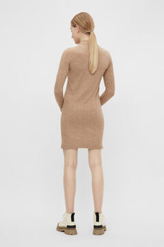 Cortefiel Jersey-knit dress Tobaco