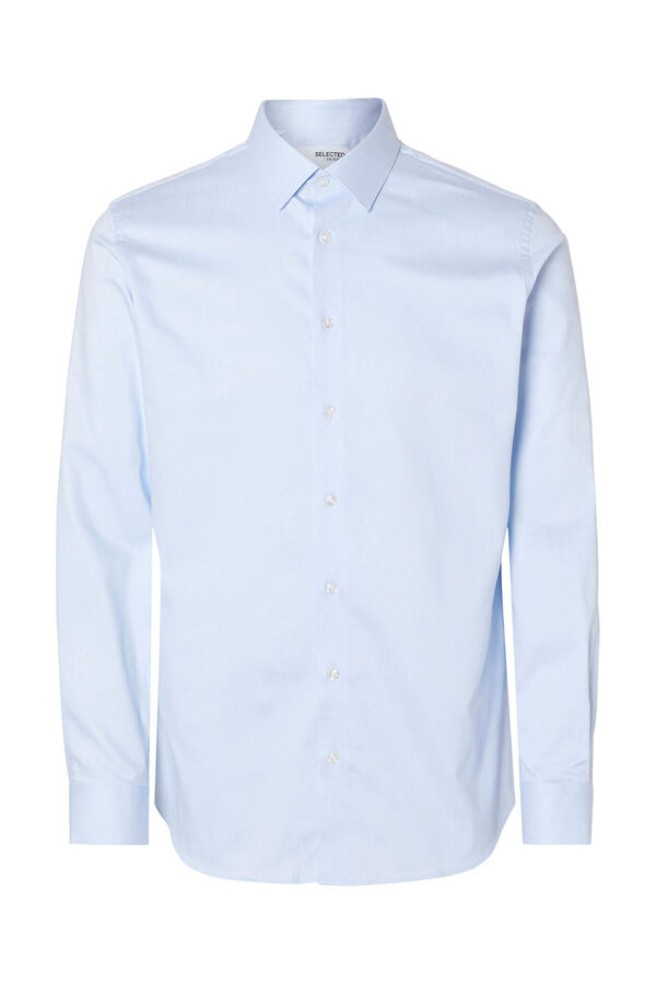 Selected Camisa social slim fit Azul