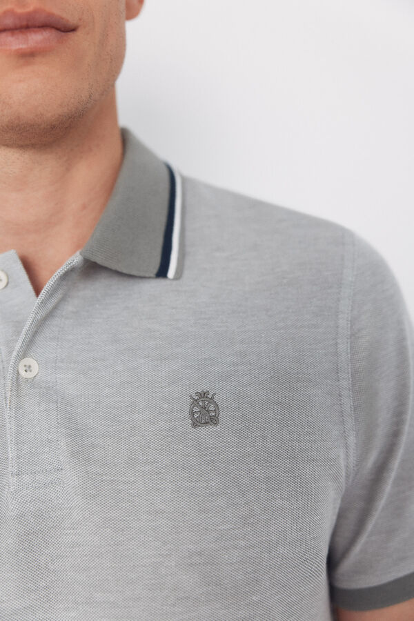 Cortefiel Oxford polo shirt Kaki