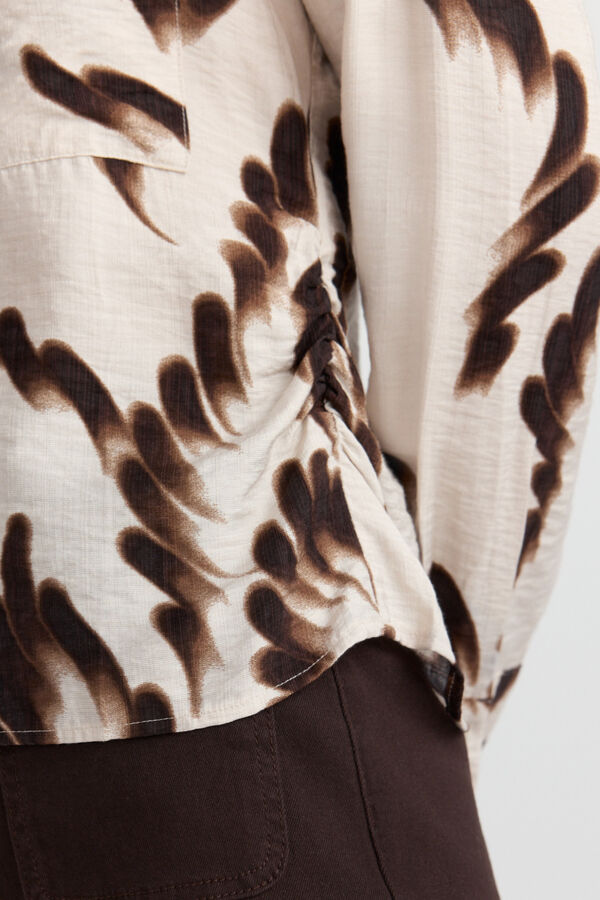 Vero Moda Camisa estampada Tostado