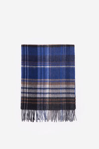 Cortefiel Checked cloth scarf Blue