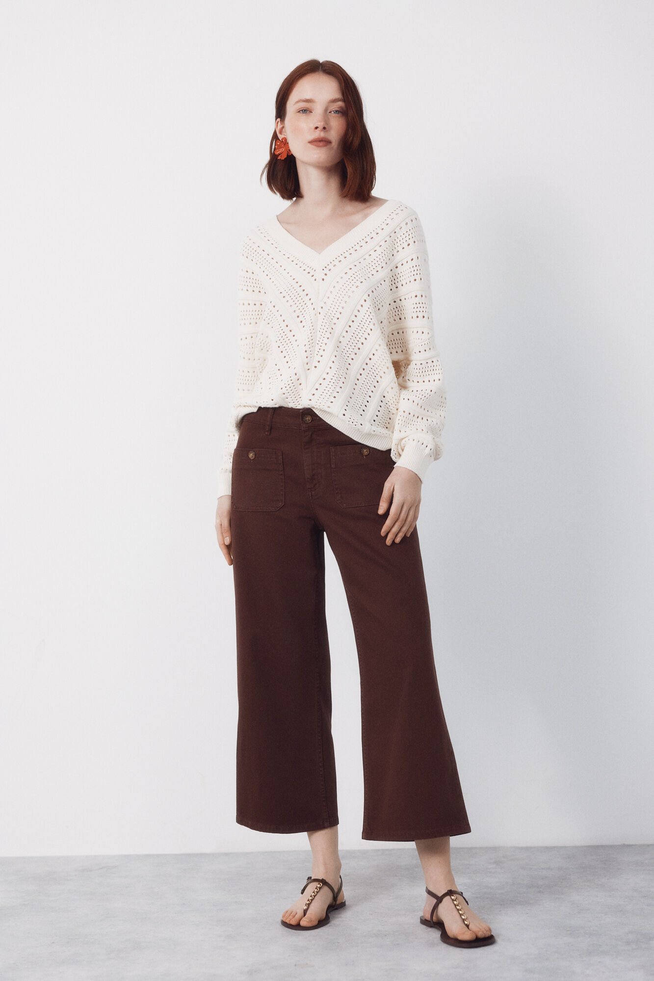 Cortefiel Jersey calado rayas