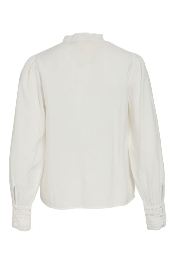 Vila Blusa manga comprida em viscose Branco