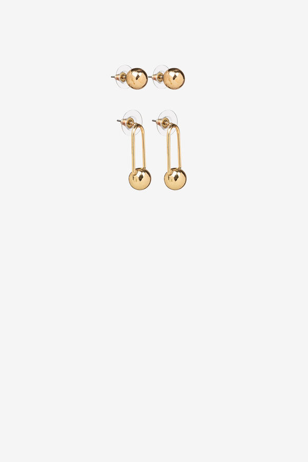 Cortefiel Gold-tone earrings multipack Gold