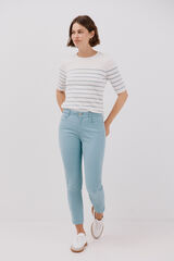 Cortefiel Sensational Slim Jacquard Jeans Blue