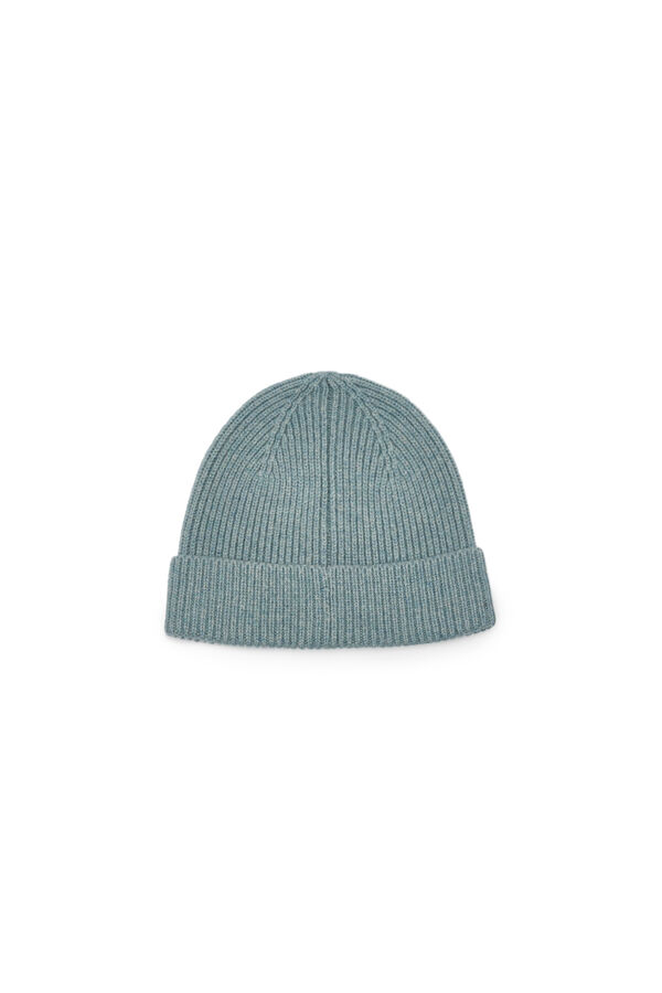 Cortefiel Ribbed knit hat Green