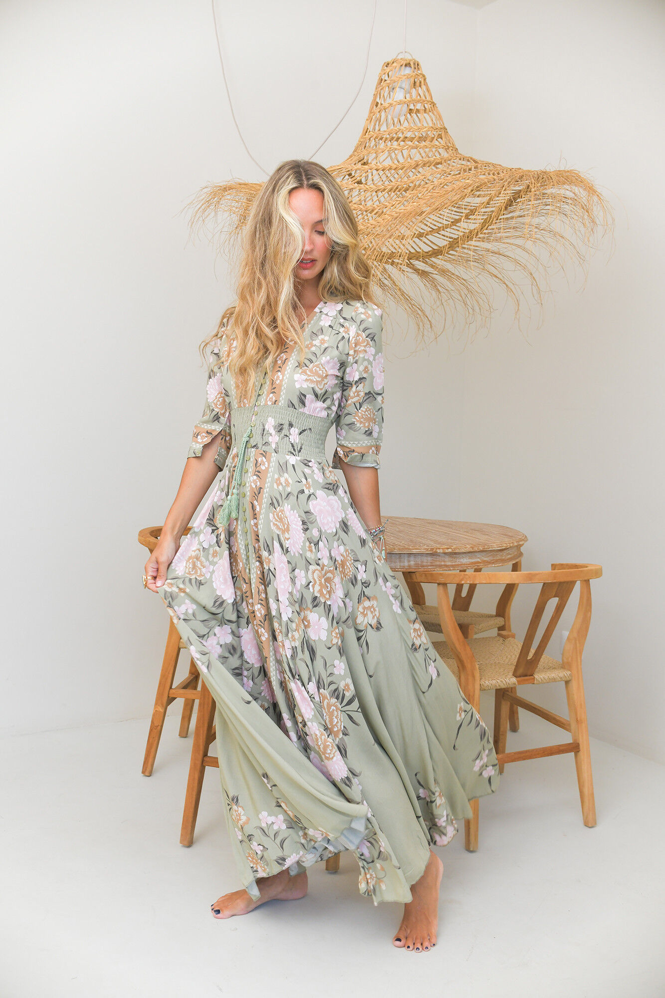 Jaase Vestido comprido Indiana