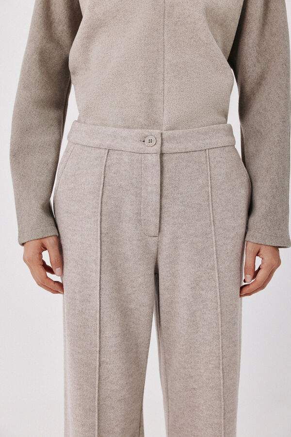 Cortefiel Comfort soft fabric trousers Beige