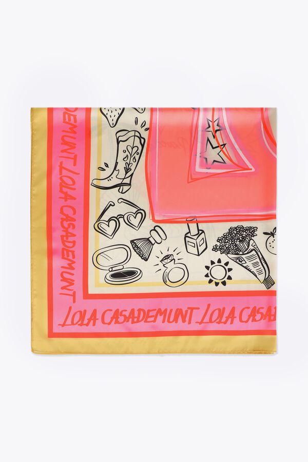 Lola Casademunt Len&ccedil;o acetinado Amarelo