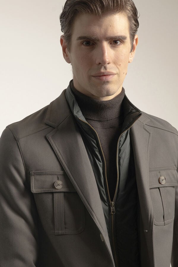 PuroEGO Jaqueta safari cáqui Verde