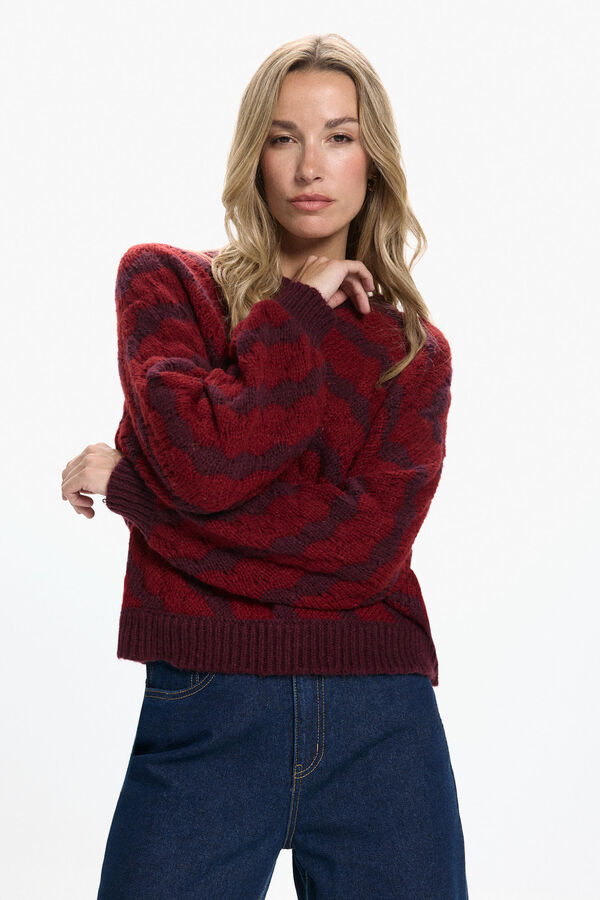Vero Moda Camisola de malha com efeito geométrico Roxo