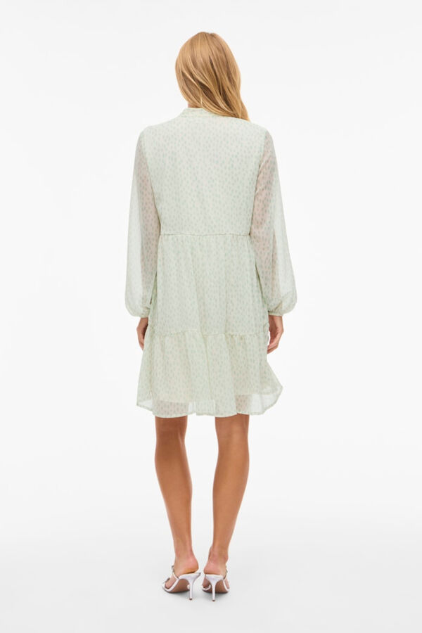 Vila Vestido curto de chiffon Azul