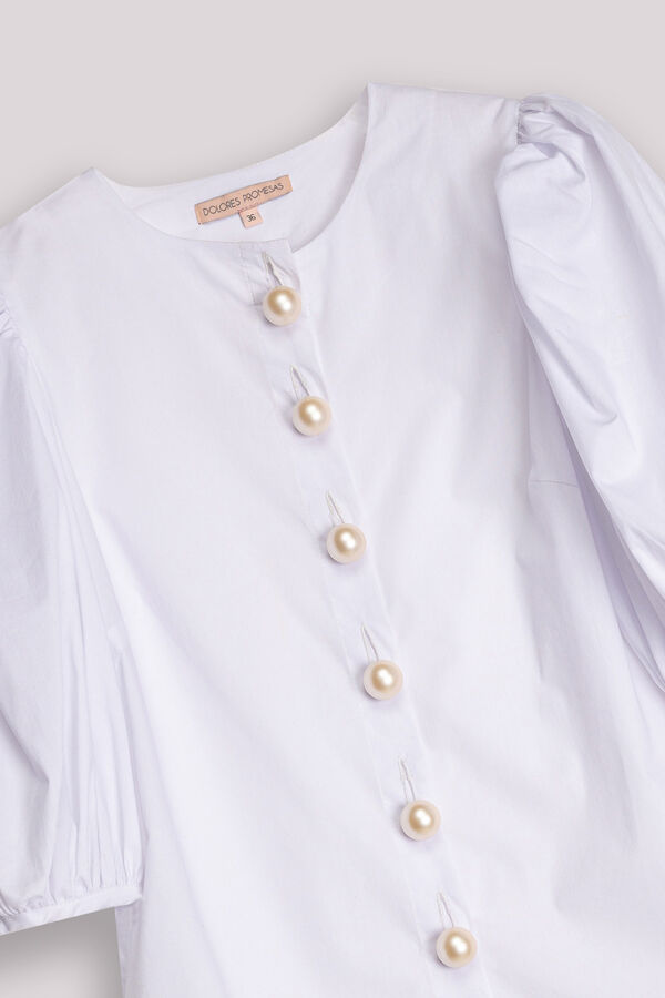 Dolores Promesas Jane Puff Sleeve Blouse White