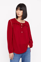 Cortefiel Fluid blouse Red