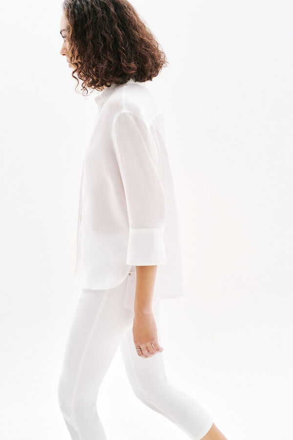 Caroll Camisa Coraline 100% lino Blanco