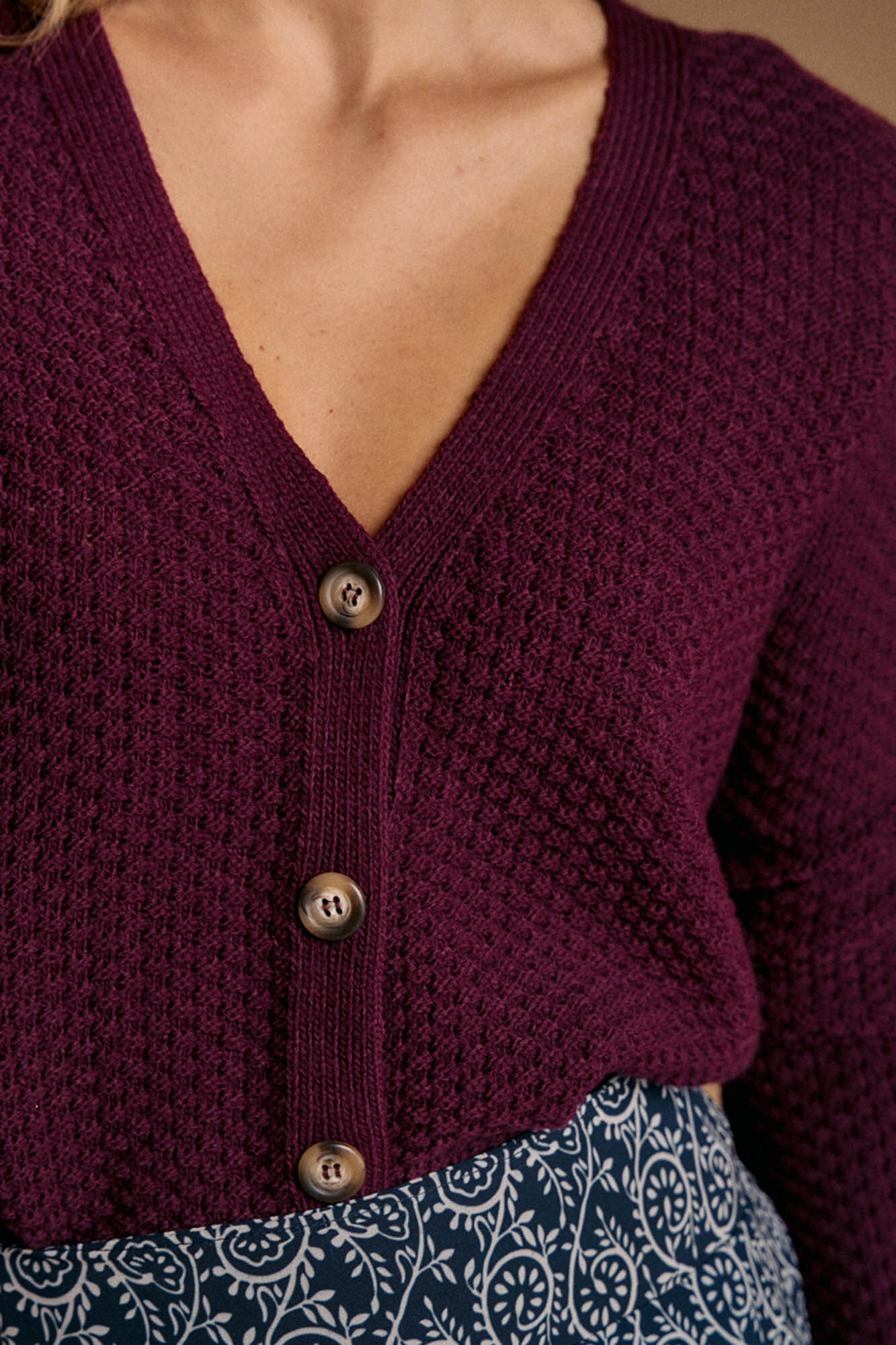 Pol&iacute;n Et Moi Cardigan de berinjela Gimone