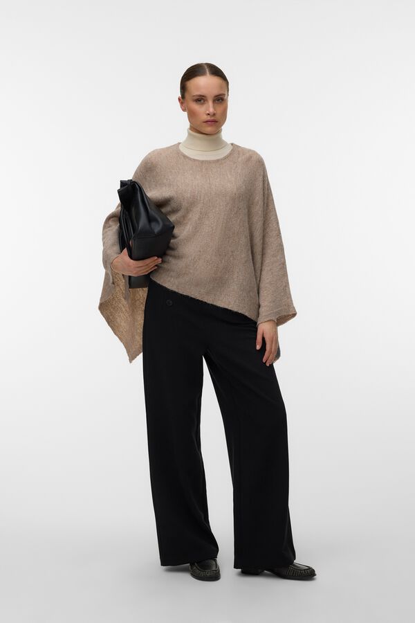 Vero Moda Fine knit poncho Nude