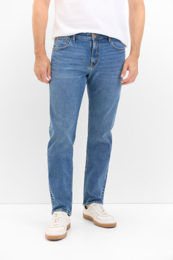 Cortefiel Regular-fit lightweight jeans Blue