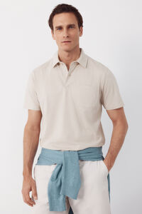 Cortefiel Striped polo shirt with pocket