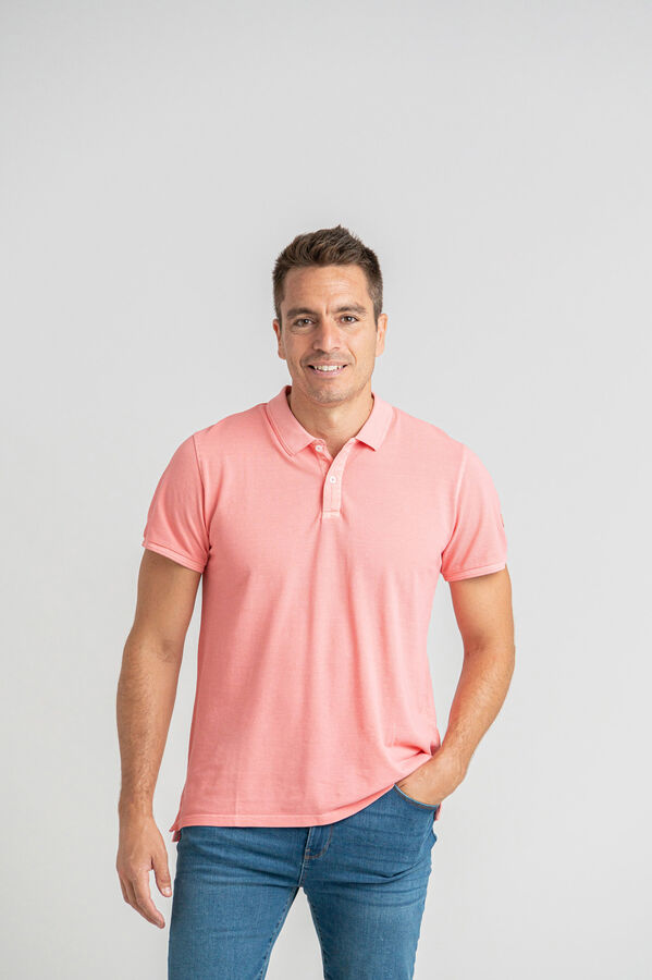 Privata Camisa polo piqué 100% algodão lavado Subiu