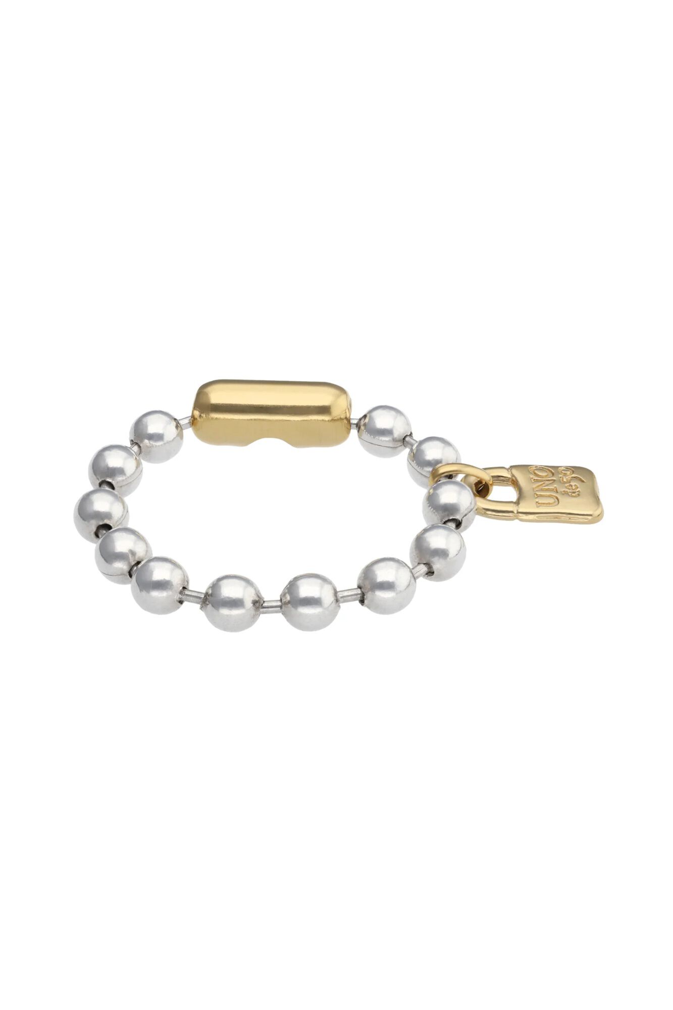 UNOde50 Pulseira com esferas banho a ouro e prata