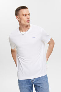 Cortefiel Essential regular fit cotton T-shirt with small logo White