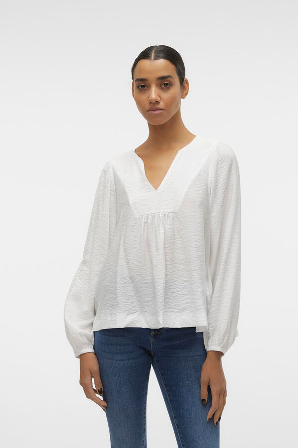 Cortefiel Long-sleeved top  White