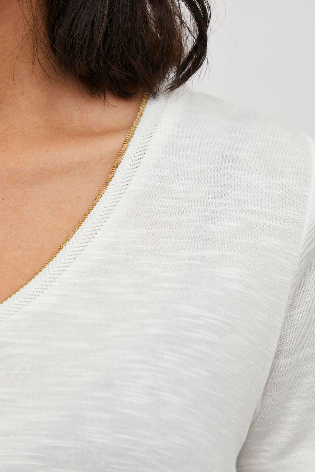 Vila T-shirt de manga curta em viscose