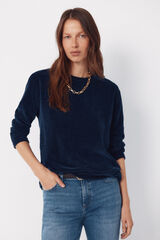 Cortefiel Chenille t-shirt Navy