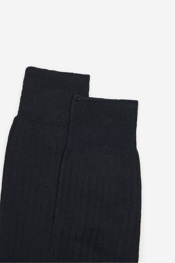 Cortefiel Plain dress socks Black